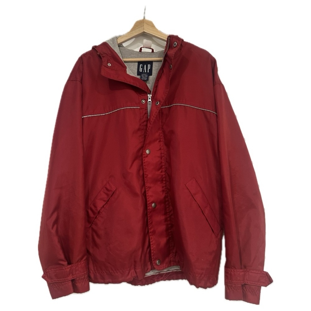 GAP Men's Vibrant Red Raincoat